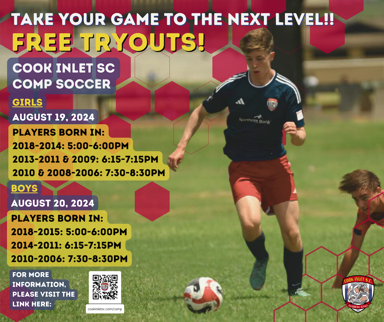 2024-2025 Competitive Soccer Tryouts - Cook Inlet Soccer